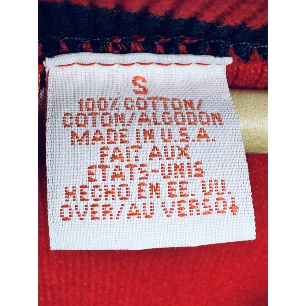 Vintage Preppy V Neck Sweater Womens Red Medium Cotton Crest Varsity USA Tennis - Picture 7 of 13